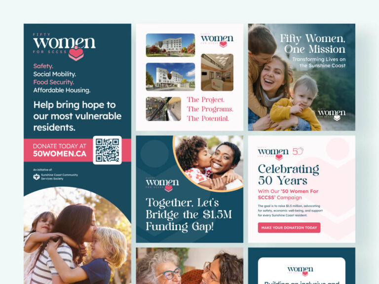50 Women Banner and Social