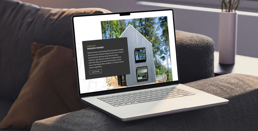 Kennedy Construction website on laptop