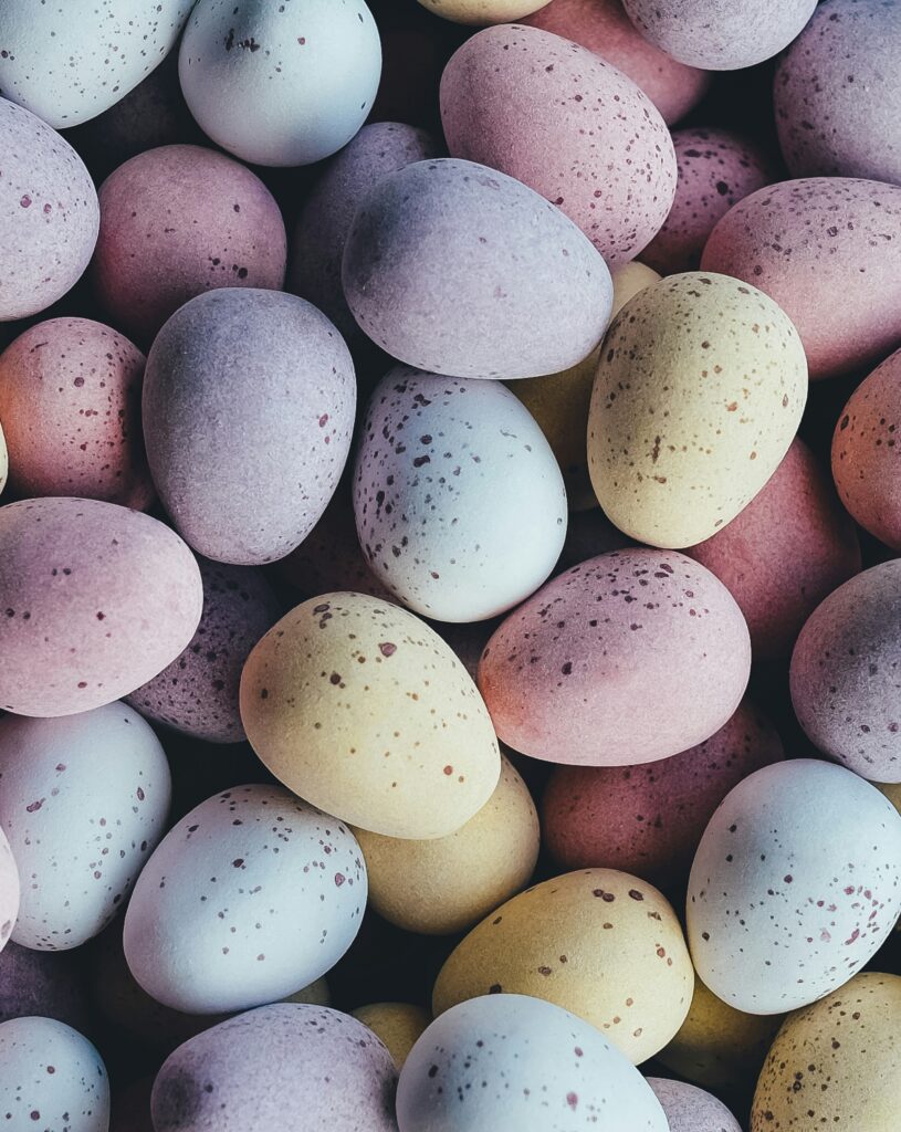 easter colourful eggs